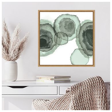 Ink Stains II Mint by PI Studio Framed Canvas Wall Art Print
