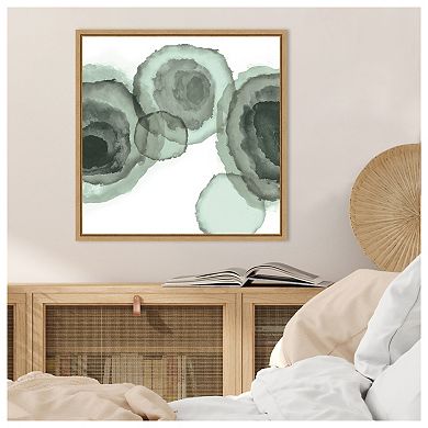 Ink Stains II Mint by PI Studio Framed Canvas Wall Art Print