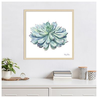 Single Succulents I by Kelsey Wilson Wood Framed Wall Art Print
