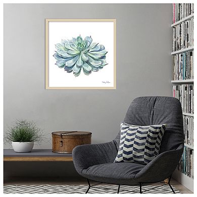Single Succulents I by Kelsey Wilson Wood Framed Wall Art Print