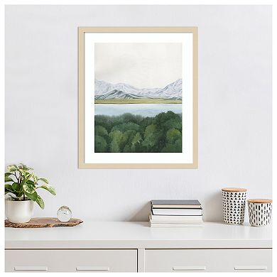 Soft Glacial Lake I by Grace Popp Wood Framed Wall Art Print