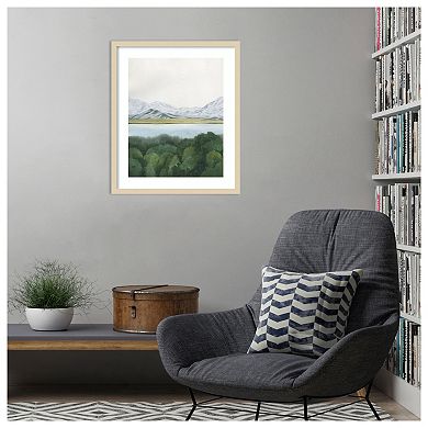Soft Glacial Lake I by Grace Popp Wood Framed Wall Art Print