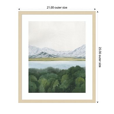 Soft Glacial Lake I by Grace Popp Wood Framed Wall Art Print