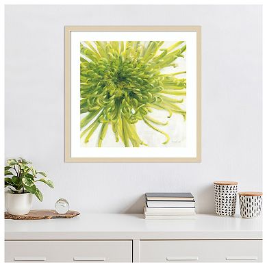 Contemporary Chrysanthemum by Danhui Nai Wood Framed Wall Art Print