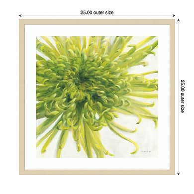 Contemporary Chrysanthemum by Danhui Nai Wood Framed Wall Art Print