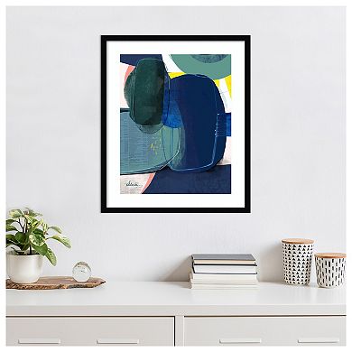 Green Fields 1 by Ishita Banerjee Wood Framed Wall Art Print