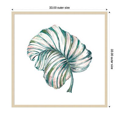 Island Leaf III by Tre Sorelle Studios Wood Framed Wall Art Print