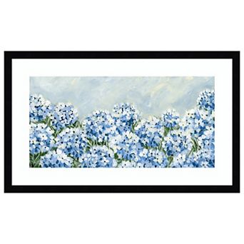 Hydrangea Meadow I by Yvette St. Amant Wood Framed Wall Art Print