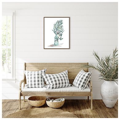 Island Tropics Frond in Bottle I by Tre Sorelle Studios Framed Canvas Wall Art Print