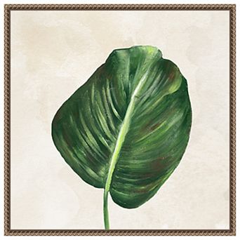 Tropical Leaves I by Lee C Framed Canvas Wall Art Print