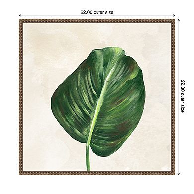 Tropical Leaves I by Lee C Framed Canvas Wall Art Print