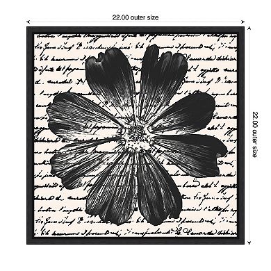 Inky Floral IV by Alonzo Saunders Framed Canvas Wall Art Print