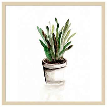 Potted Botanicals III by Marcy Chapman Wood Framed Wall Art Print