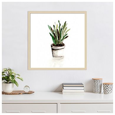 Potted Botanicals III by Marcy Chapman Wood Framed Wall Art Print