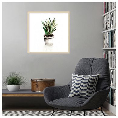 Potted Botanicals III by Marcy Chapman Wood Framed Wall Art Print