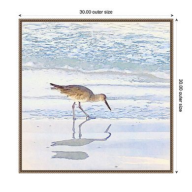 Sandpiper Dreams II by Christine Zalewski Framed Canvas Wall Art Print