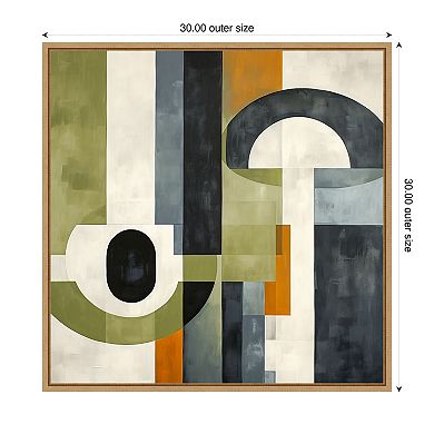 Sage Green Midcentury I by Irena Orlov Framed Canvas Wall Art Print