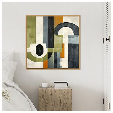 Sage Green Midcentury I by Irena Orlov Framed Canvas Wall Art Print