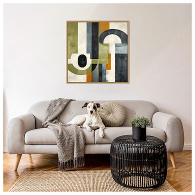 Sage Green Midcentury I by Irena Orlov Framed Canvas Wall Art Print