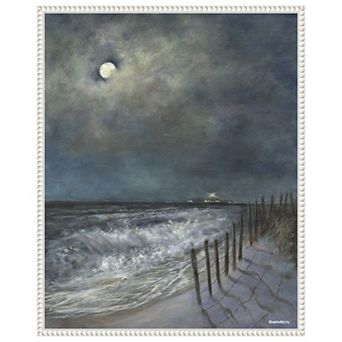 The Beach Fence I by David Swanagin Framed Canvas Wall Art Print