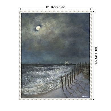 The Beach Fence I by David Swanagin Framed Canvas Wall Art Print