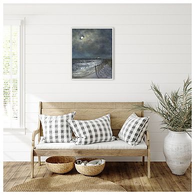 The Beach Fence I by David Swanagin Framed Canvas Wall Art Print