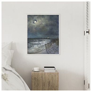 The Beach Fence I by David Swanagin Framed Canvas Wall Art Print
