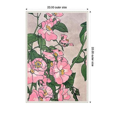 Pink Vine Flowers by Incado Framed Canvas Wall Art Print