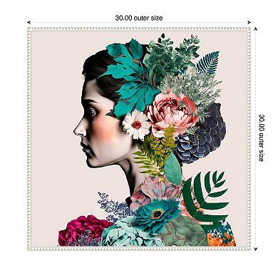 Floral Profile by Incado Framed Canvas Wall Art Print
