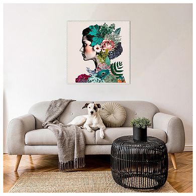 Floral Profile by Incado Framed Canvas Wall Art Print