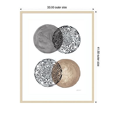 Collected Mandala Stamp II by Yvette St. Amant Wood Framed Wall Art Print