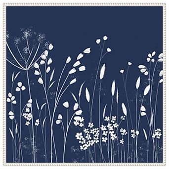 Indigo Flowers II by Northern Lights Framed Canvas Wall Art Print