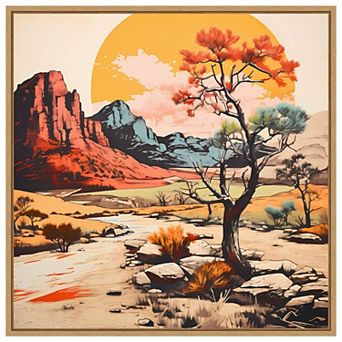 The Desert Path V by Walker Noble Framed Canvas Wall Art Print