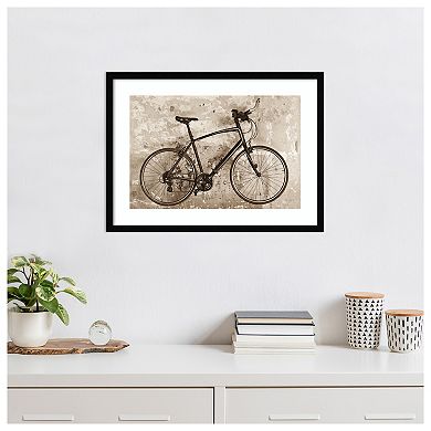 Bike by Deborah Revell Wood Framed Wall Art Print