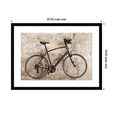 Bike by Deborah Revell Wood Framed Wall Art Print