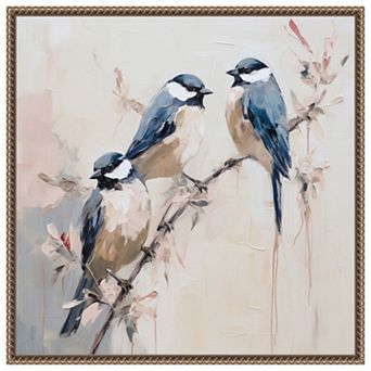 Elegant Bird Silhouettes I by Lazar studio Framed Canvas Wall Art Print