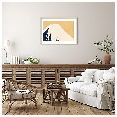 The Mountain Fuji 1909 by Kamisaka Sekka Wood Framed Wall Art Print