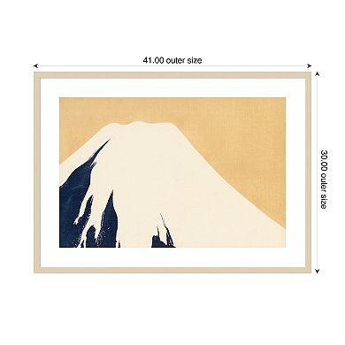 The Mountain Fuji 1909 by Kamisaka Sekka Wood Framed Wall Art Print