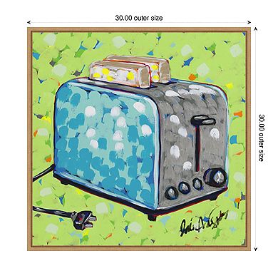 Kitchen Sketch Toaster by Jodi Augustine Framed Canvas Wall Art Print