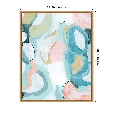 Pastel Garden Abstraction II by Grace Popp Framed Canvas Wall Art Print