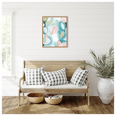 Pastel Garden Abstraction II by Grace Popp Framed Canvas Wall Art Print