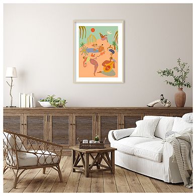Vacation by Arty Guava Wood Framed Wall Art Print