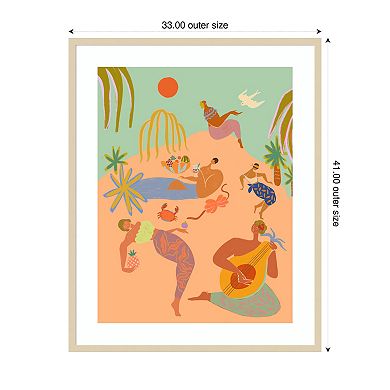 Vacation by Arty Guava Wood Framed Wall Art Print