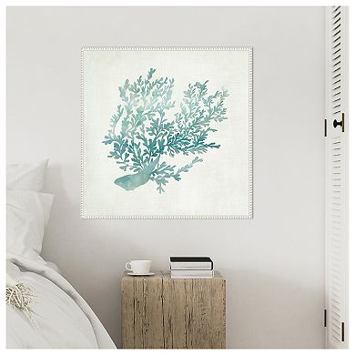 Azure Coral II by Hannah Dawson Framed Canvas Wall Art Print