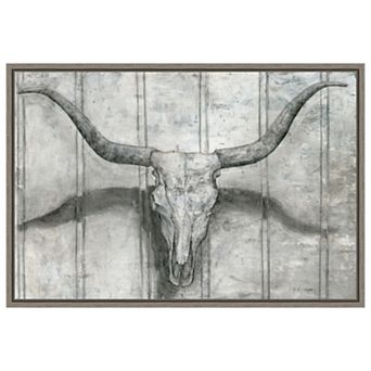 Longhorn by Marie Elaine Cusson Framed Canvas Wall Art Print