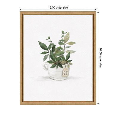 Botanical Mug I by Hm Design Framed Canvas Wall Art Print