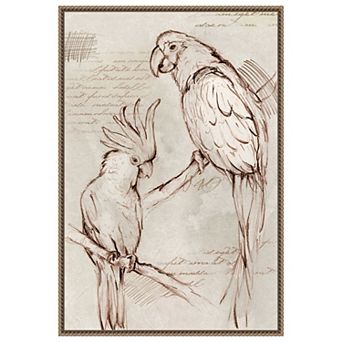 Sketched Birds by Eli Jones Framed Canvas Wall Art Print