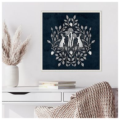 Rabbits and Mushrooms V by Katie Oshea Framed Canvas Wall Art Print