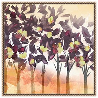 Purple Trees by Northern Lights Framed Canvas Wall Art Print