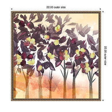 Purple Trees by Northern Lights Framed Canvas Wall Art Print